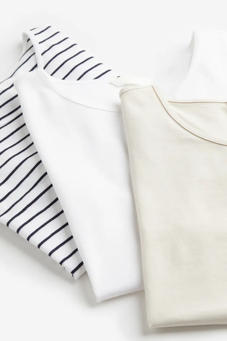 

Упаковка из 3 футболок H&M, белый