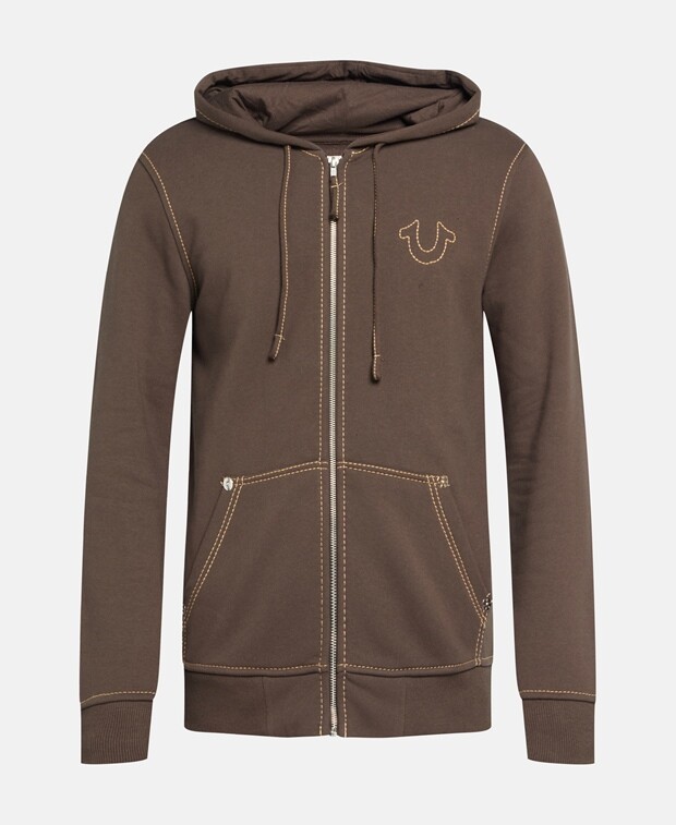 

Толстовка с капюшоном True Religion, коричневый