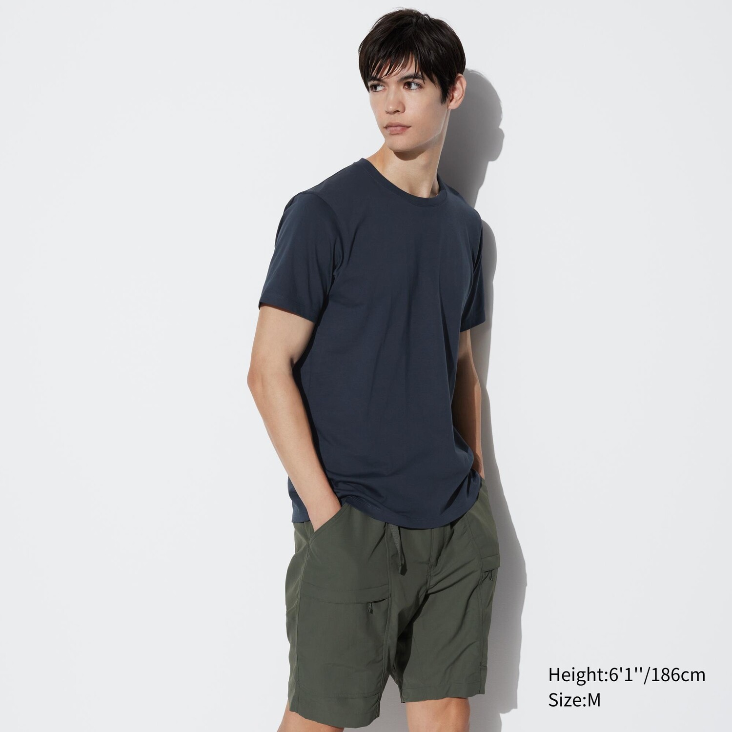 

Футболка Uniqlo Supima 100% с короткими рукавами, темно-синий