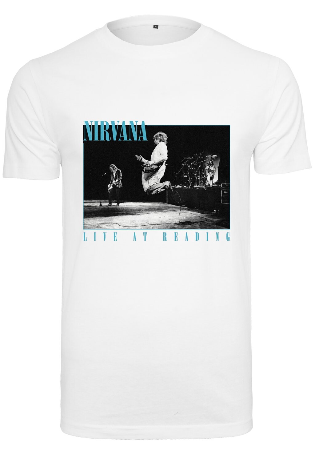 цена Футболка с принтом Nirvana Live In Reading Tee Merchcode, белый