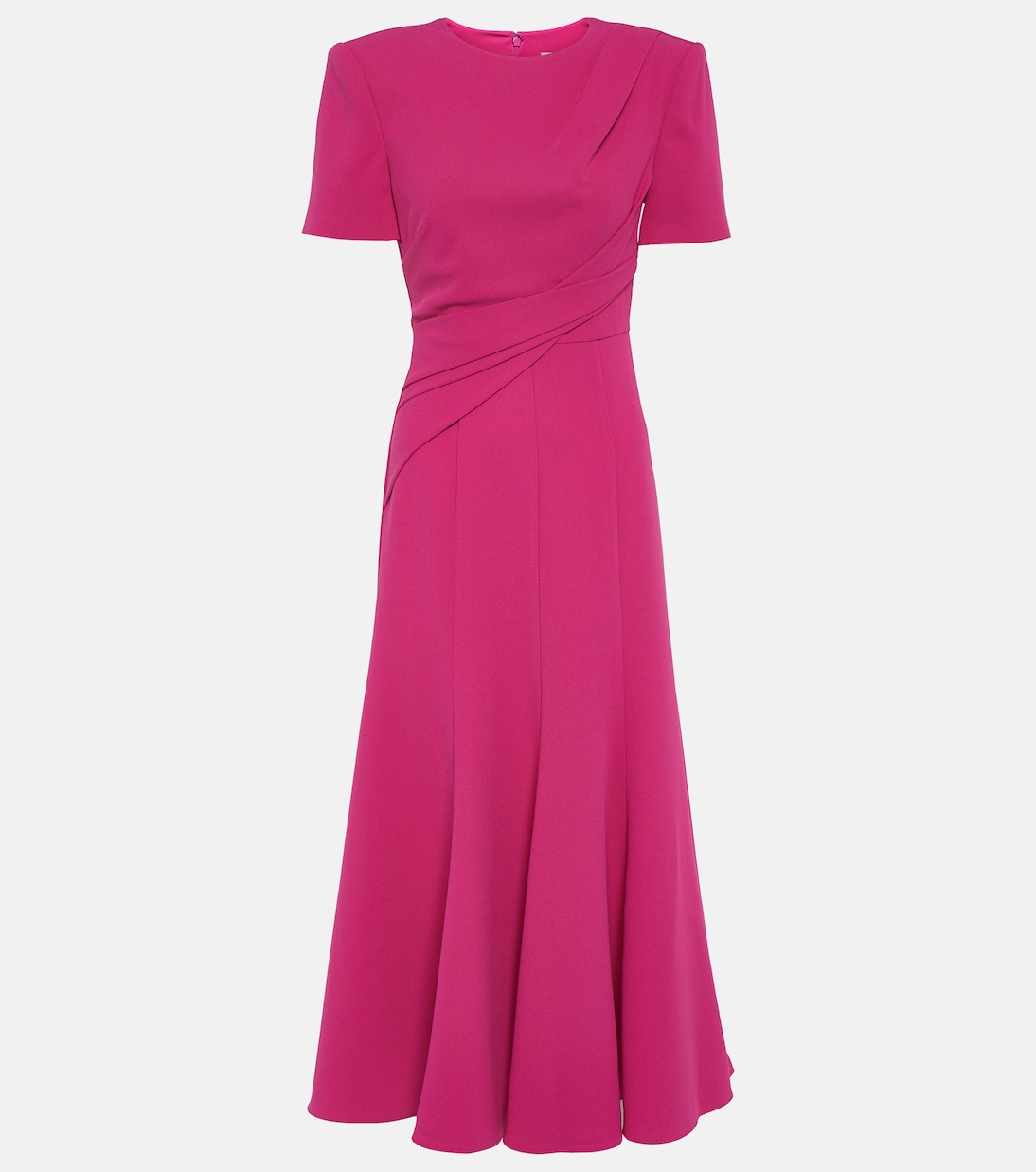 Драпированное платье миди из кади Roland Mouret, фиолетовый