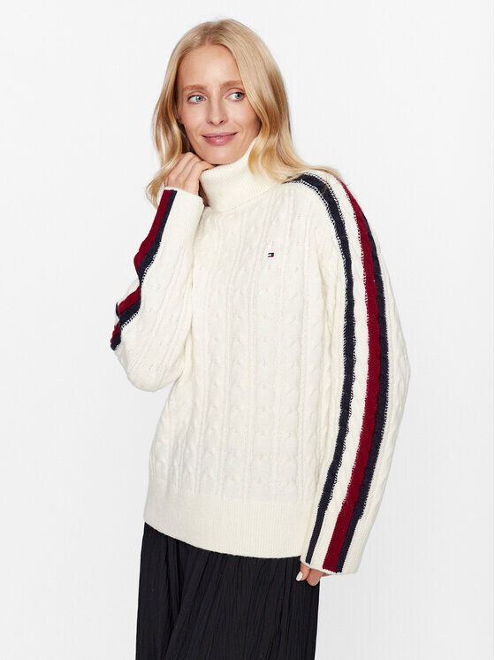 

Свитер с высоким воротником обычного кроя Tommy Hilfiger, экрю
