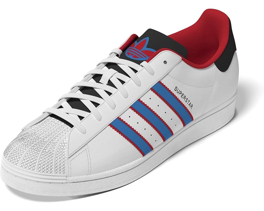 Кроссовки adidas Originals Superstar, цвет White/Bright Blue/Red