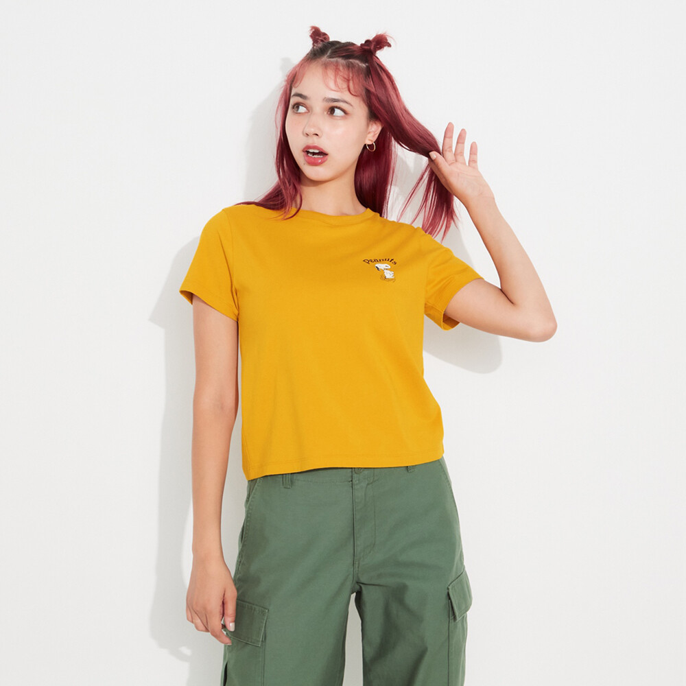 

Женская футболка Uniqlo PEANUTS с принтом, желтый