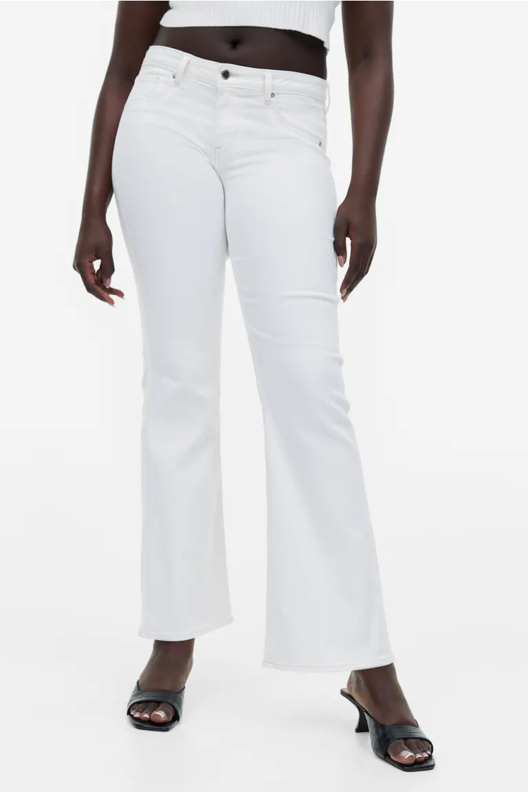 

Низкие джинсы bootcut H&M, белый