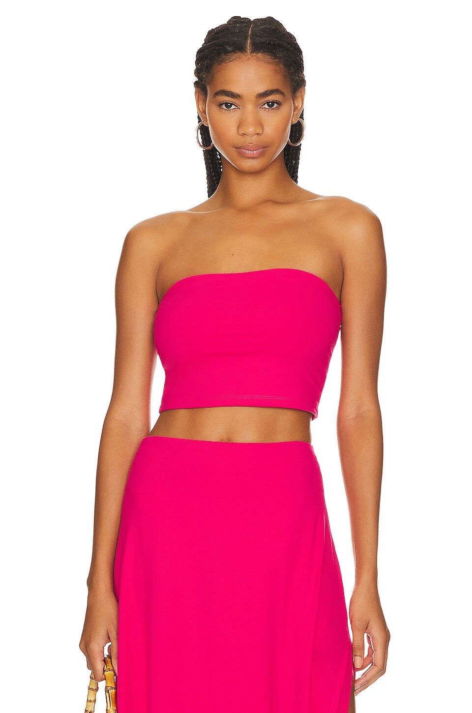 

Топ Susana Monaco Strapless Crop, цвет Hibiscus