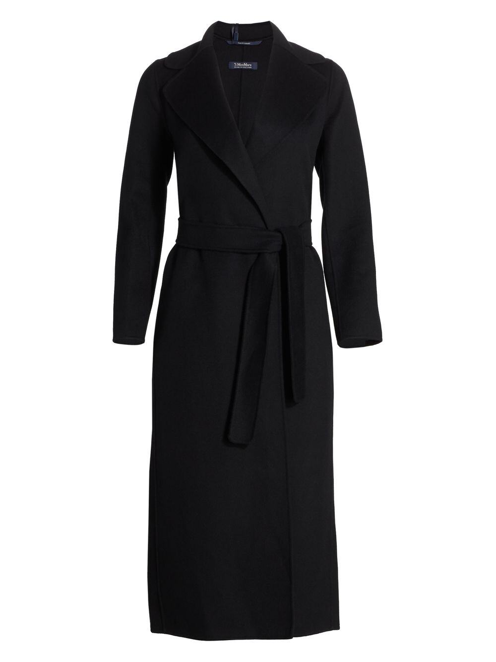 

Длинное шерстяное пальто Poldo с поясом Max Mara, черный