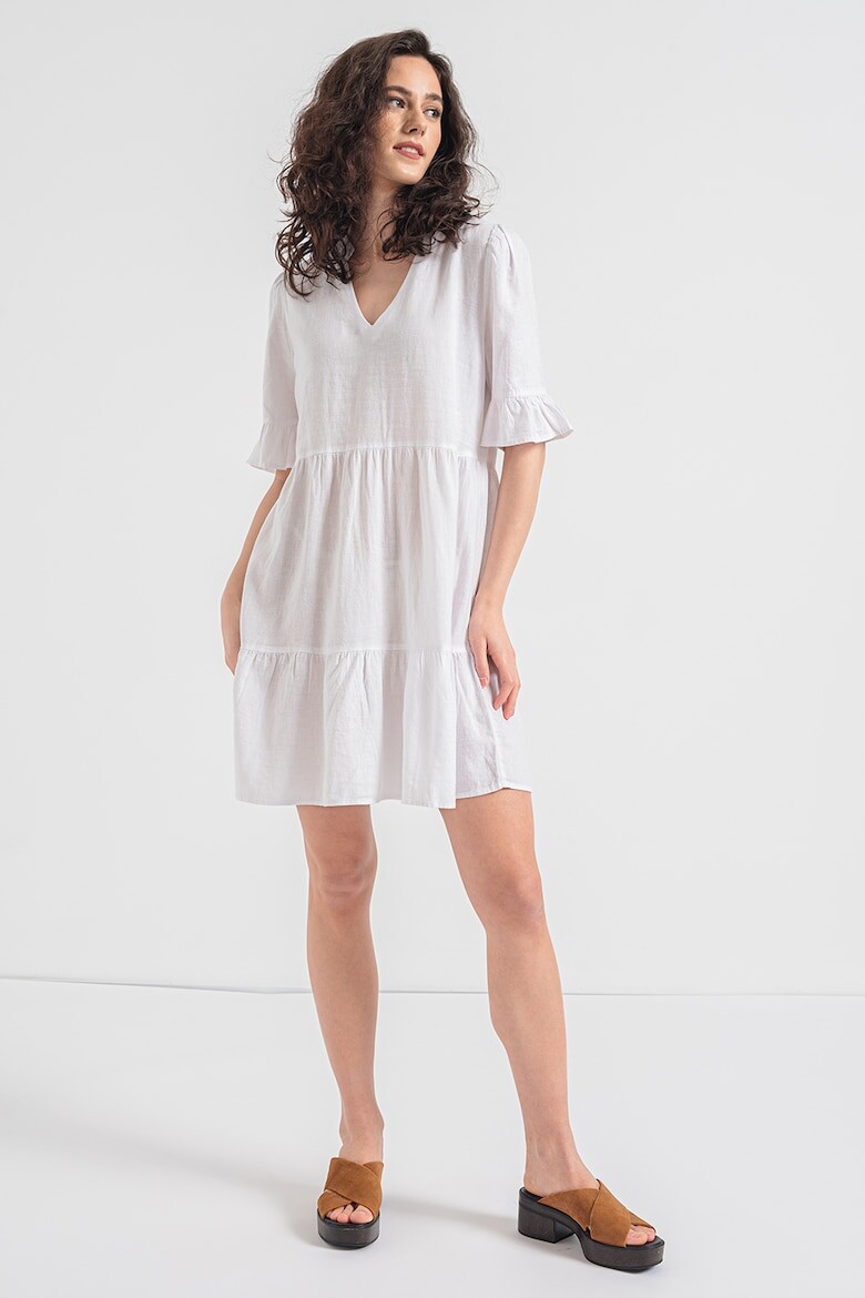 

Льняное платье со шпицем и льном Vero Moda, белый