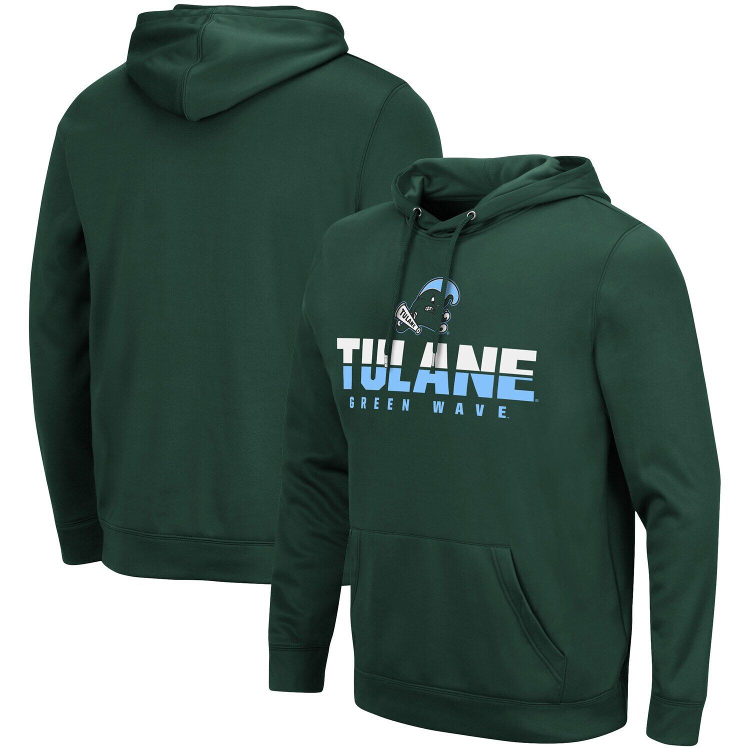 

Мужской зеленый пуловер с капюшоном Tulane Green Wave Lantern Colosseum
