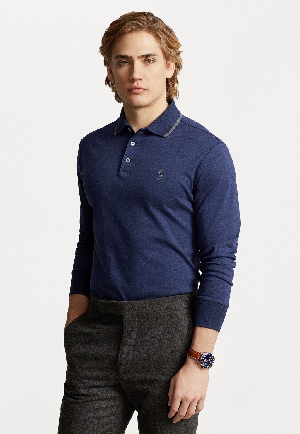 

Polo ДЛИННЫЙ РУКАВ Polo Ralph Lauren, весенний темно-синий вереск