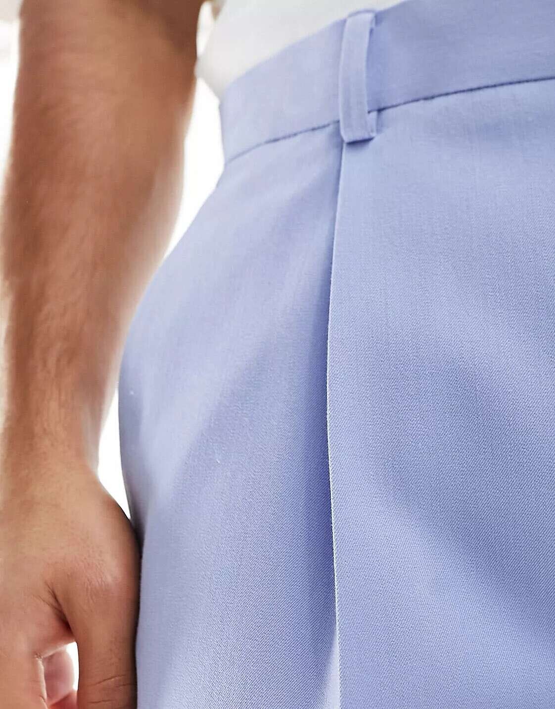 

Пыльно-синие зауженные брюки ASOS