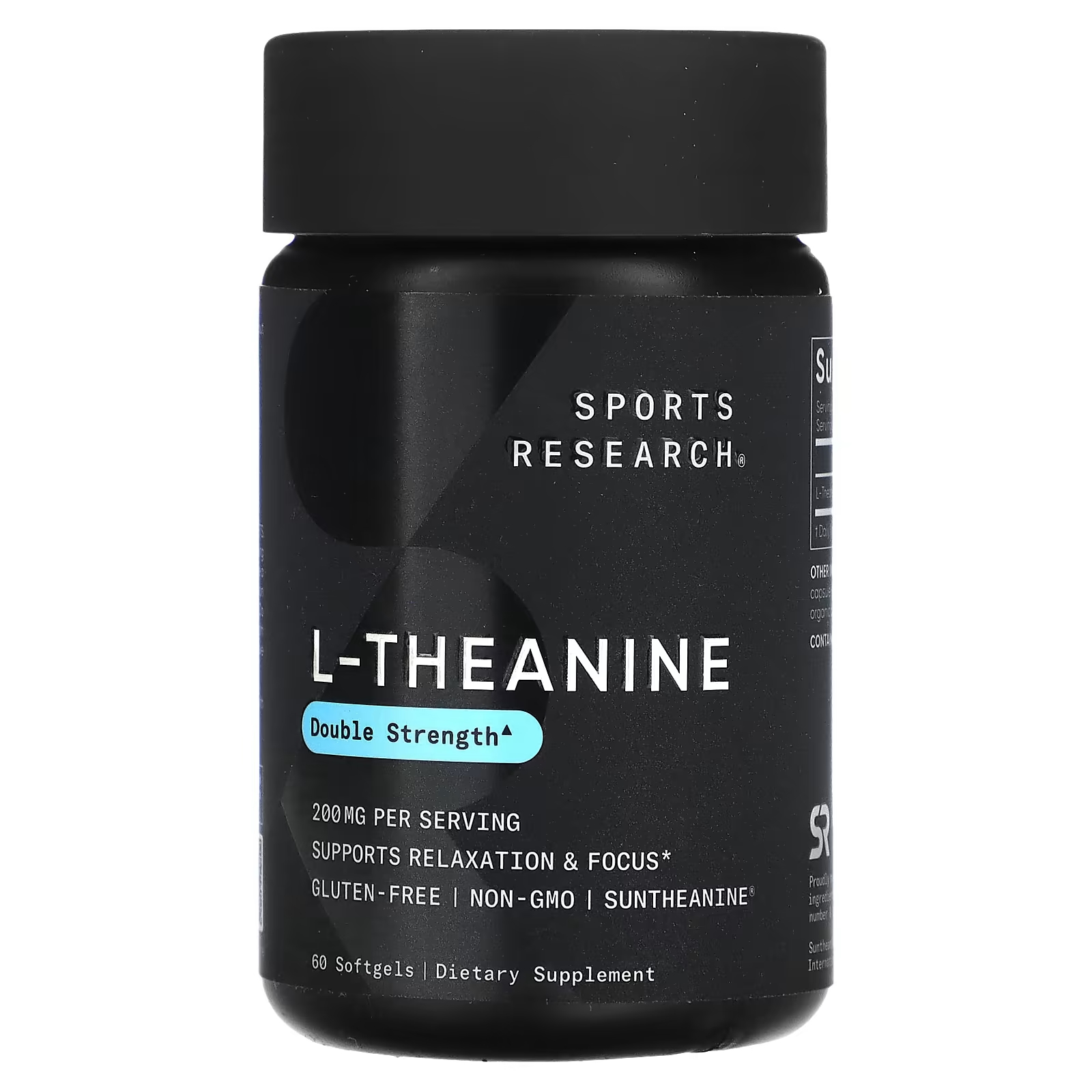 L-теанин Sports Research 200 мг l теанин sports research двойной силы 120 мягких таблеток
