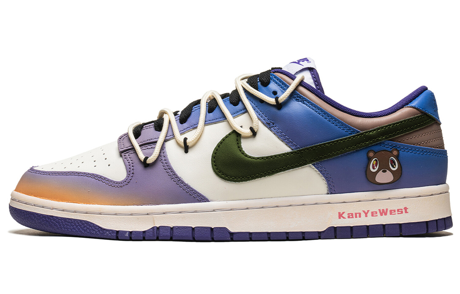 

Кроссовки Nike Dunk Skateboarding Shoes Men Low-top Purple/brown, серый
