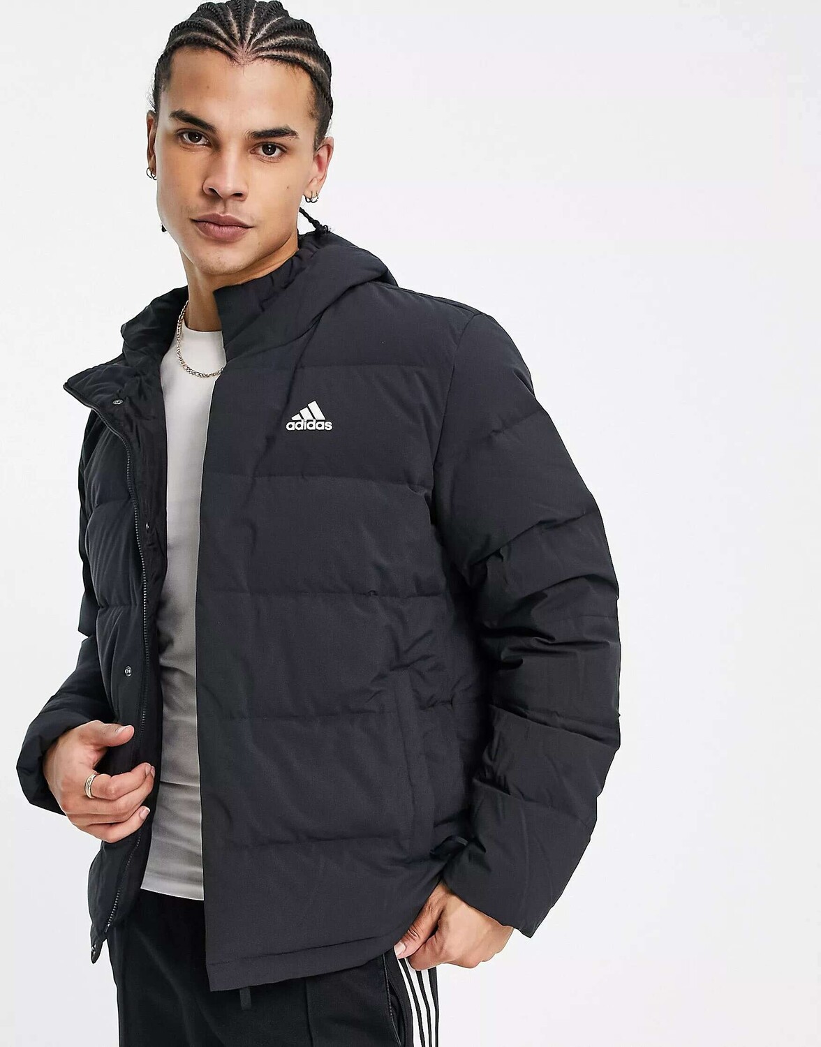 

Черная пуховая куртка с капюшоном adidas Outdoor Helionic adidas performance, Черный