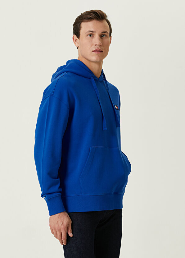 

Синяя толстовка свободного кроя с капюшоном Tommy Jeans, Синий