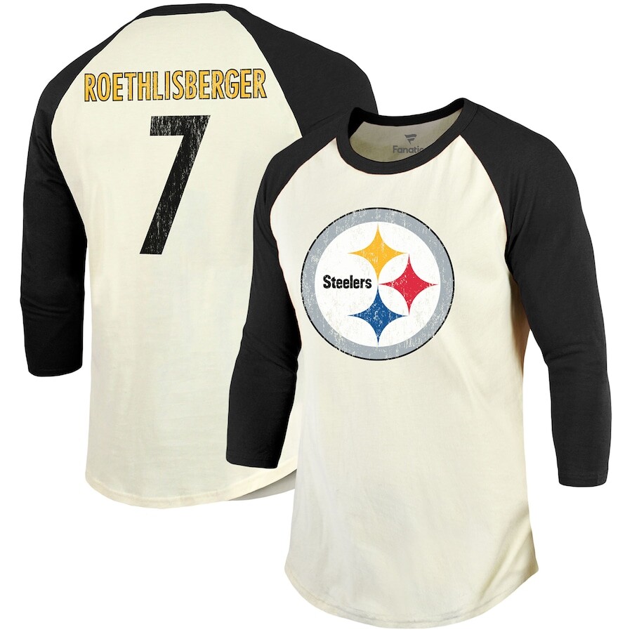 

Футболка с именем и номером Majestic Threads Pittsburgh Steelers, кремовый