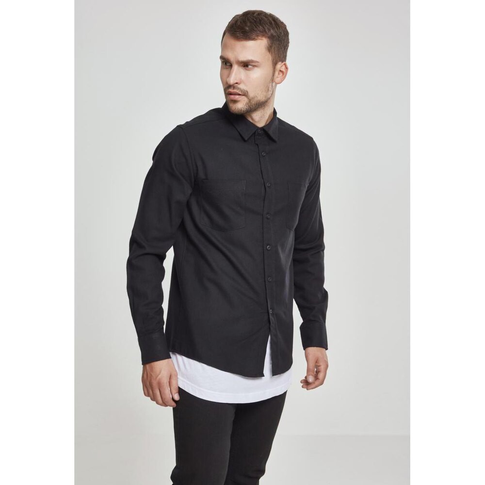 

Рубашка Urban Classics Basic Flanell Gt, черный