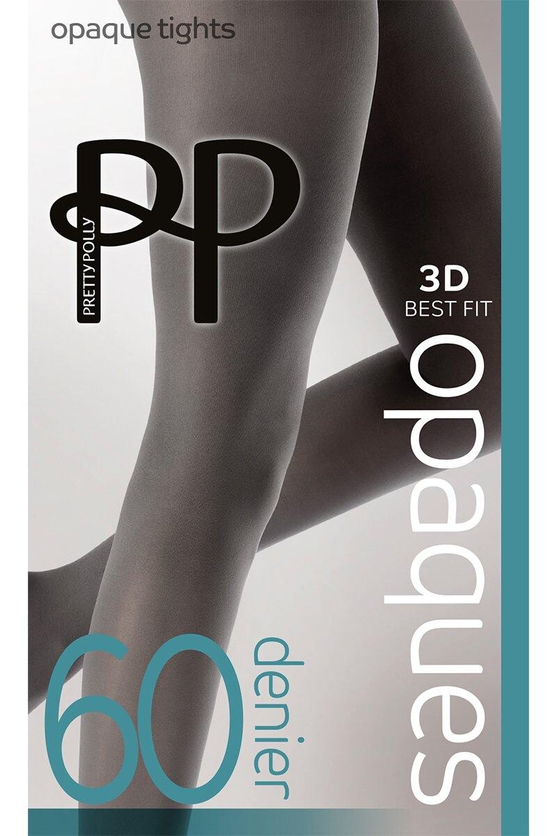 

Колготки Premium Opaques 60 Den 3D – Уголь Pretty Polly, серый