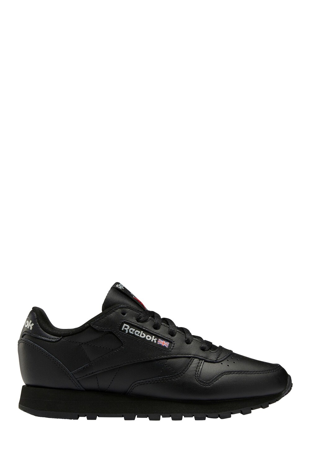 

Классические черные кожаные классические спортивные туфли Reebok, черный