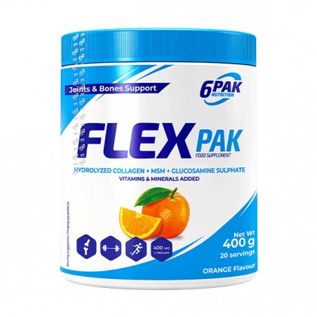 6Pak Nutrition, Flex Pak 400 г со вкусом апельсина universal nutrition animal pak со вкусом вишни 302 г 10 65 унции