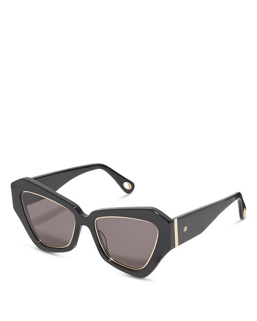 Широкие солнцезащитные очки Lara «кошачий глаз», 50 мм Lele Sadoughi, цвет Black цена и фото