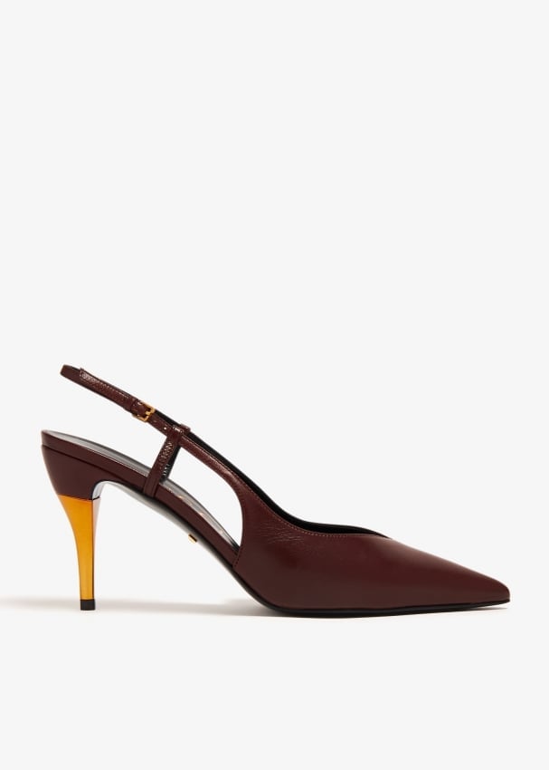 

Туфли Gucci Priscilla Slingback, коричневый