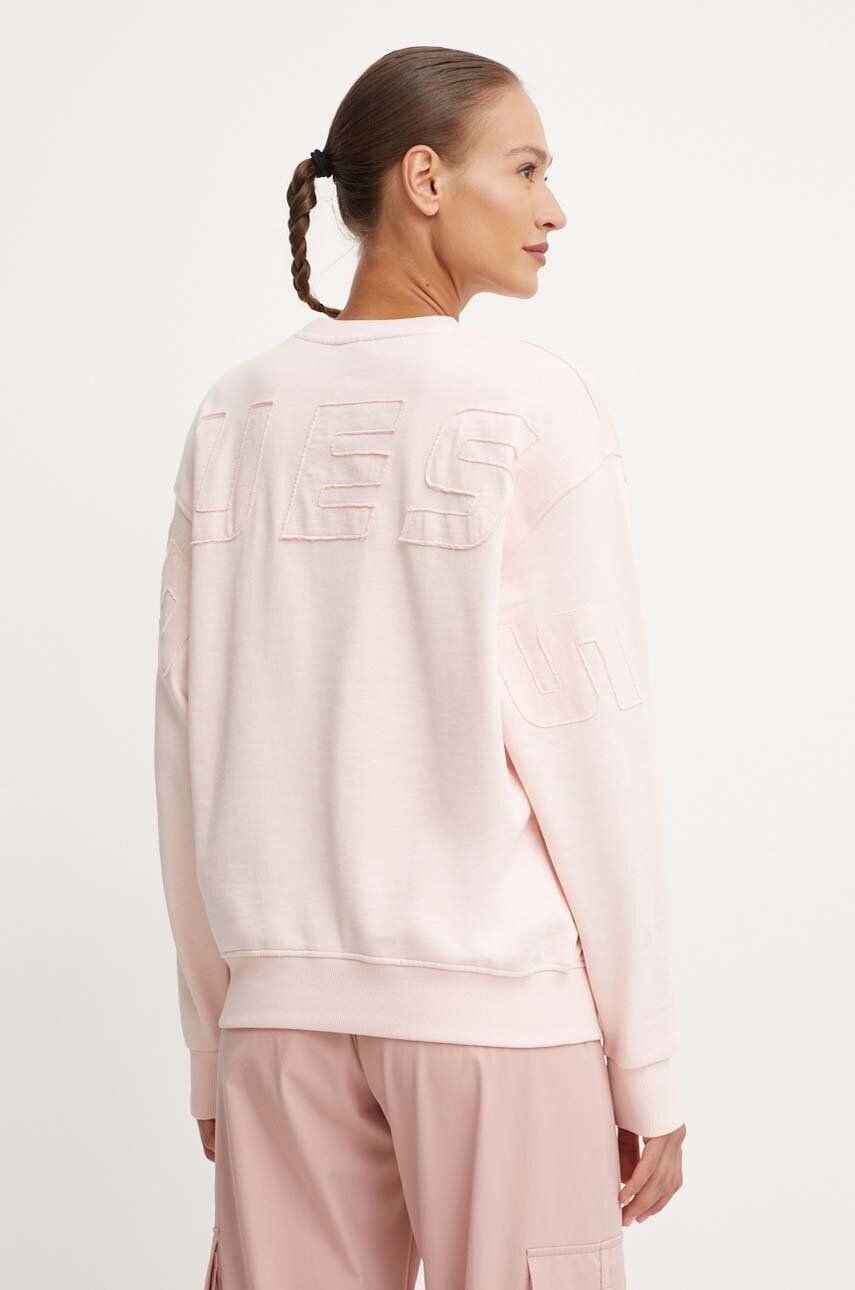 

Хлопковая толстовка Guess RGINE, розовый
