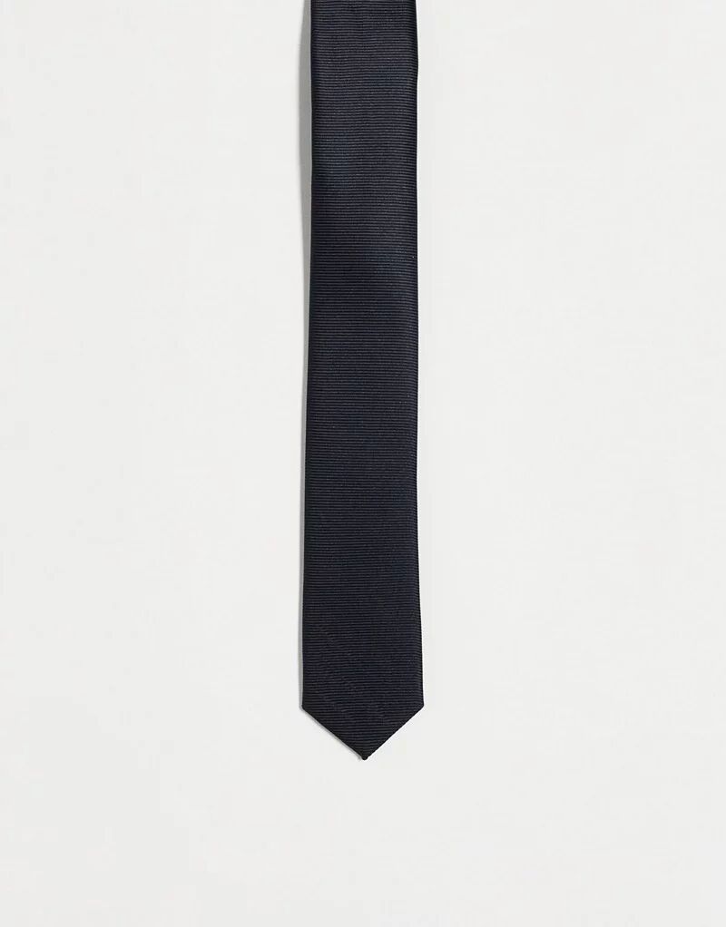 ASOS - Черный узкий атласный галстук