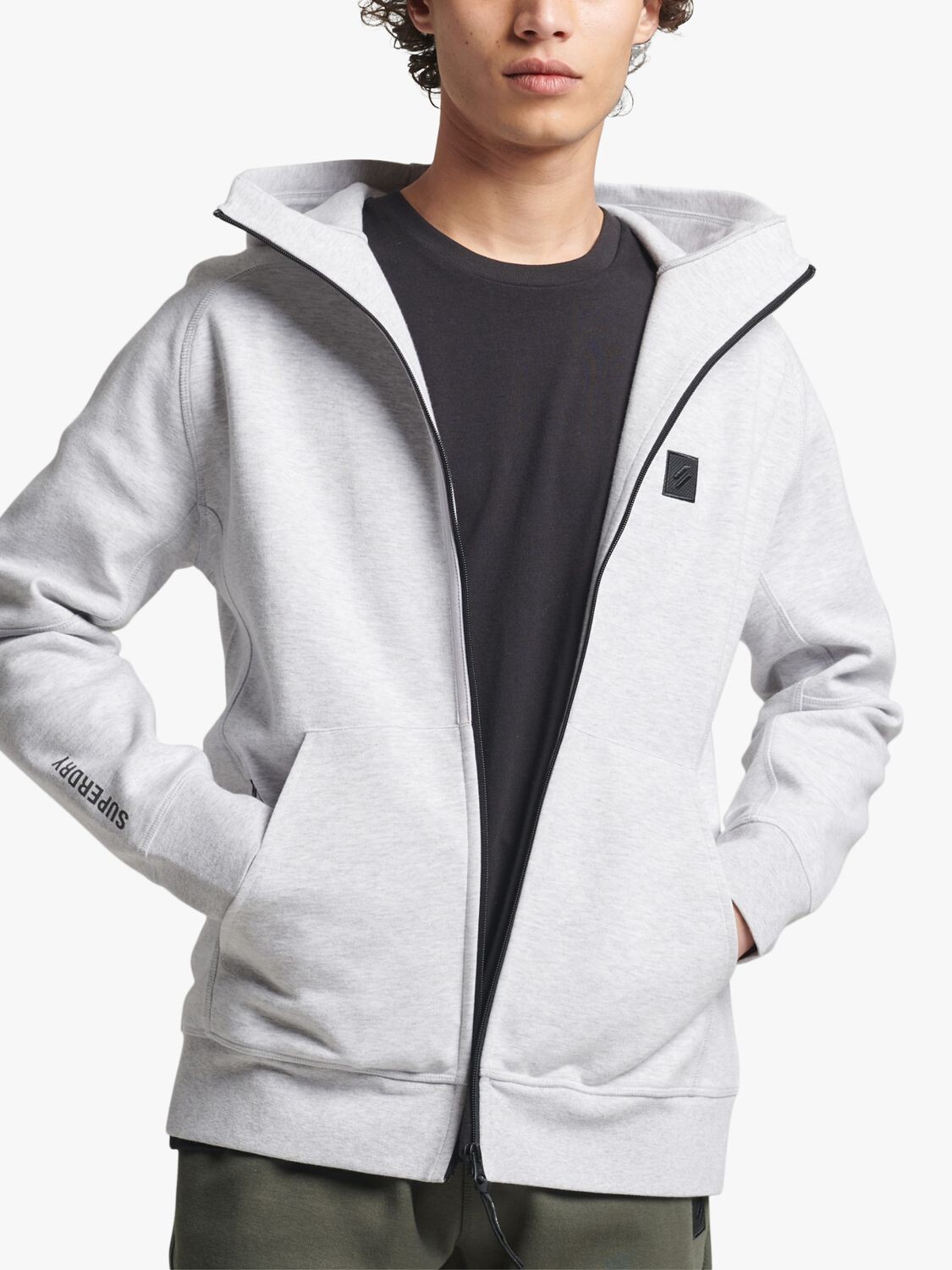 

Толстовка Code Tech на молнии Superdry, кадет грей марл