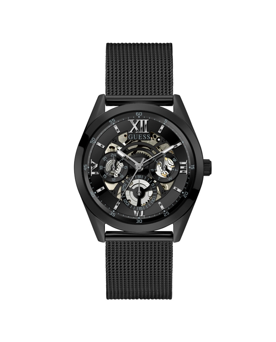 Мужские часы Tailor GW0368G3 со стальным и черным ремешком Guess, черный