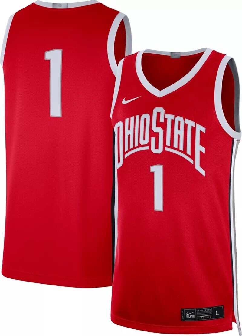 

Мужская баскетбольная майка Nike Ohio State Buckeyes #1 Scarlet Limited