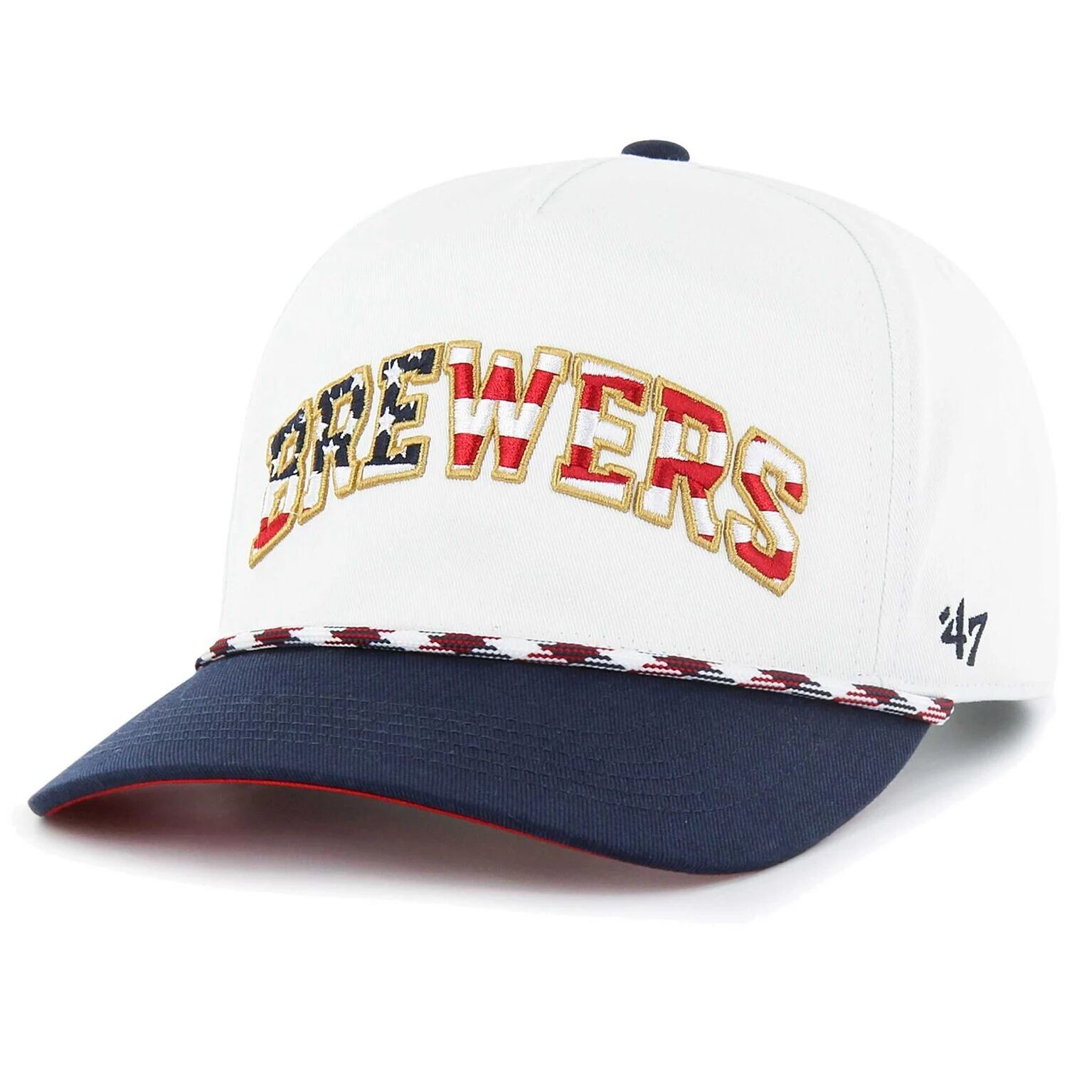 

Мужская белая кепка Milwaukee Brewers '47 с надписью Hitch Snapback