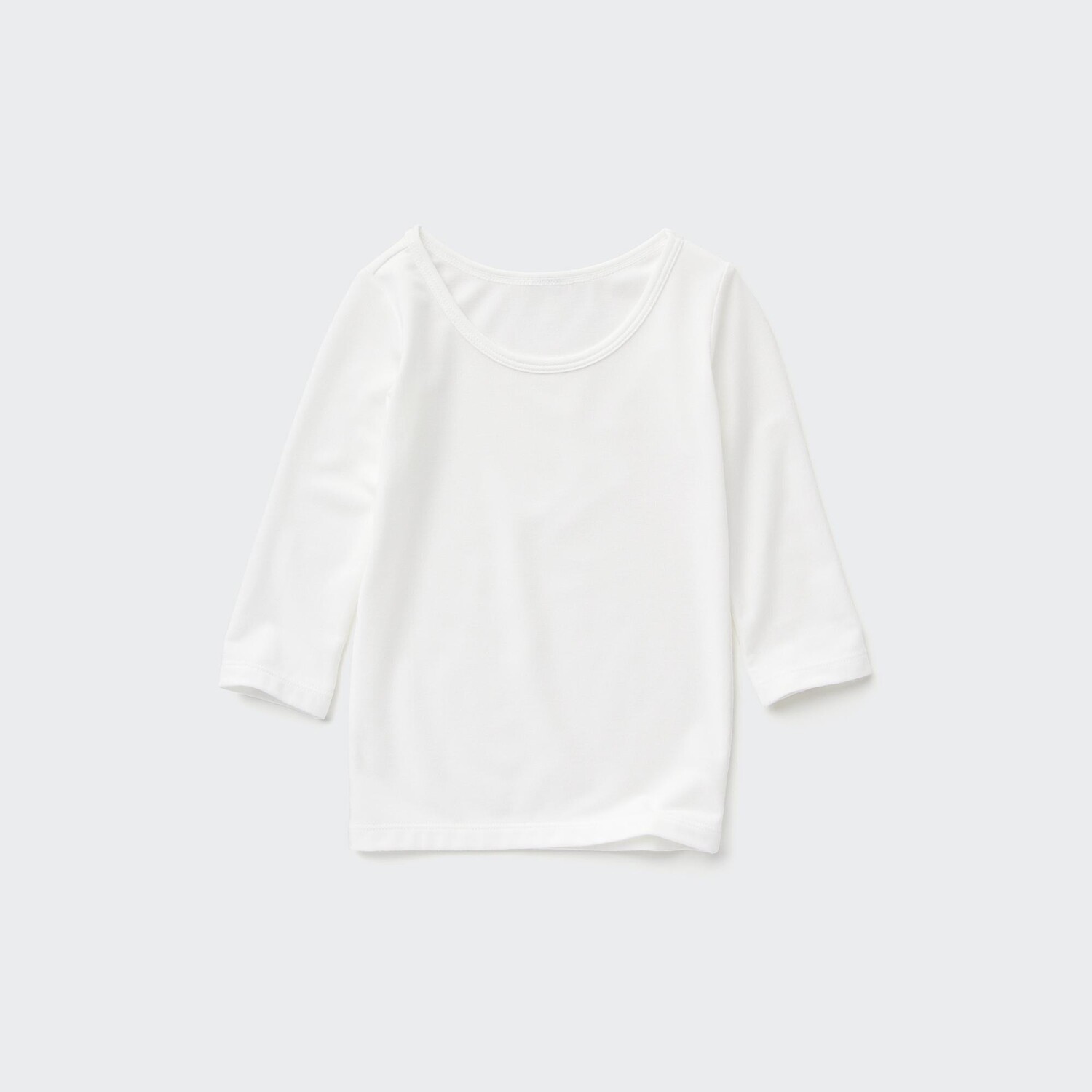 

Термотоп с длинными рукавами и овальным вырезом HEATTECH для малышей Uniqlo, белый