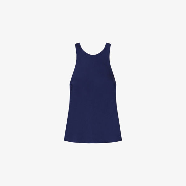 

Атласный топ без рукавов с круглым вырезом Claudie Pierlot, цвет bleus