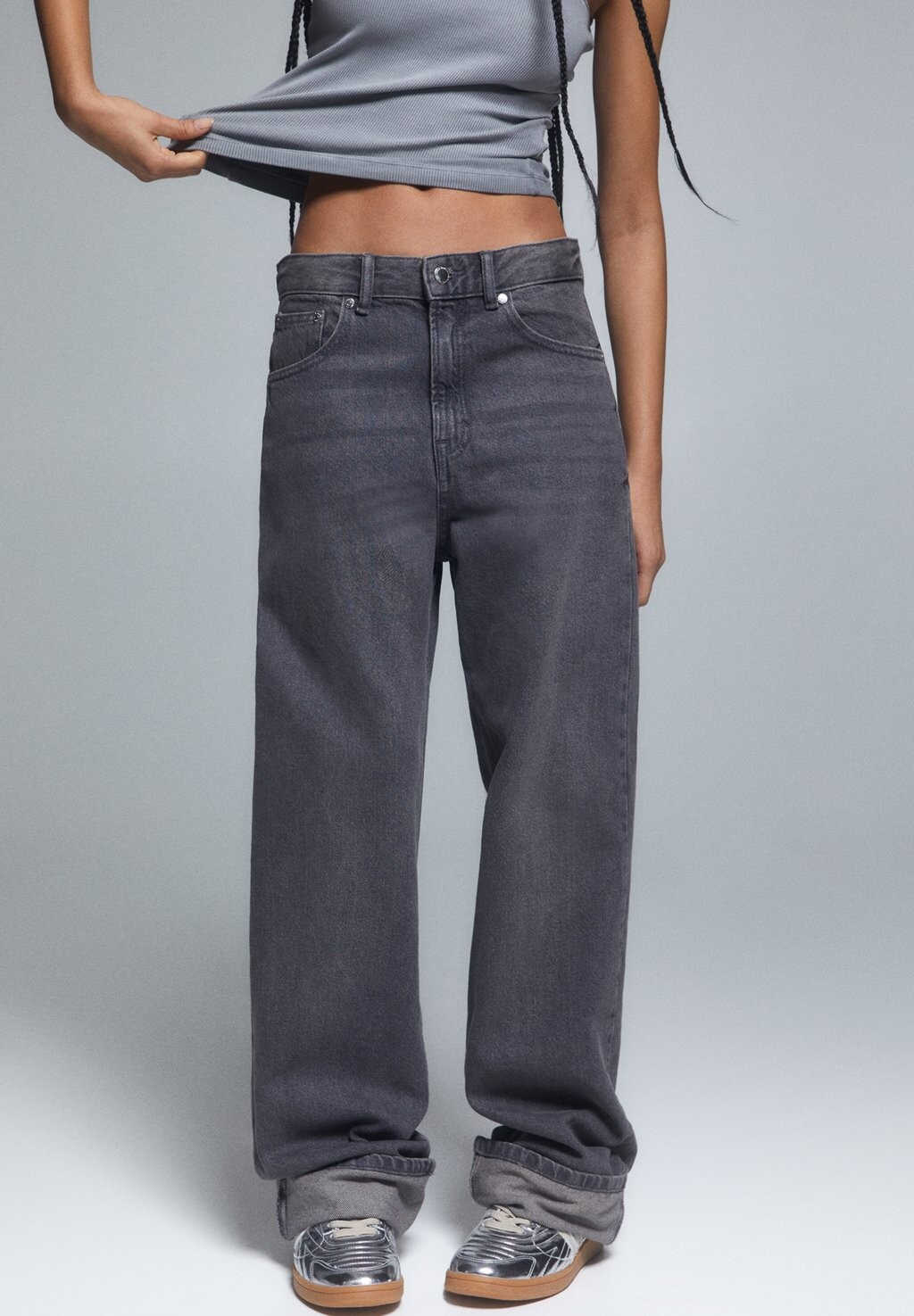 

Джинсы Baggy PULL&BEAR, серый
