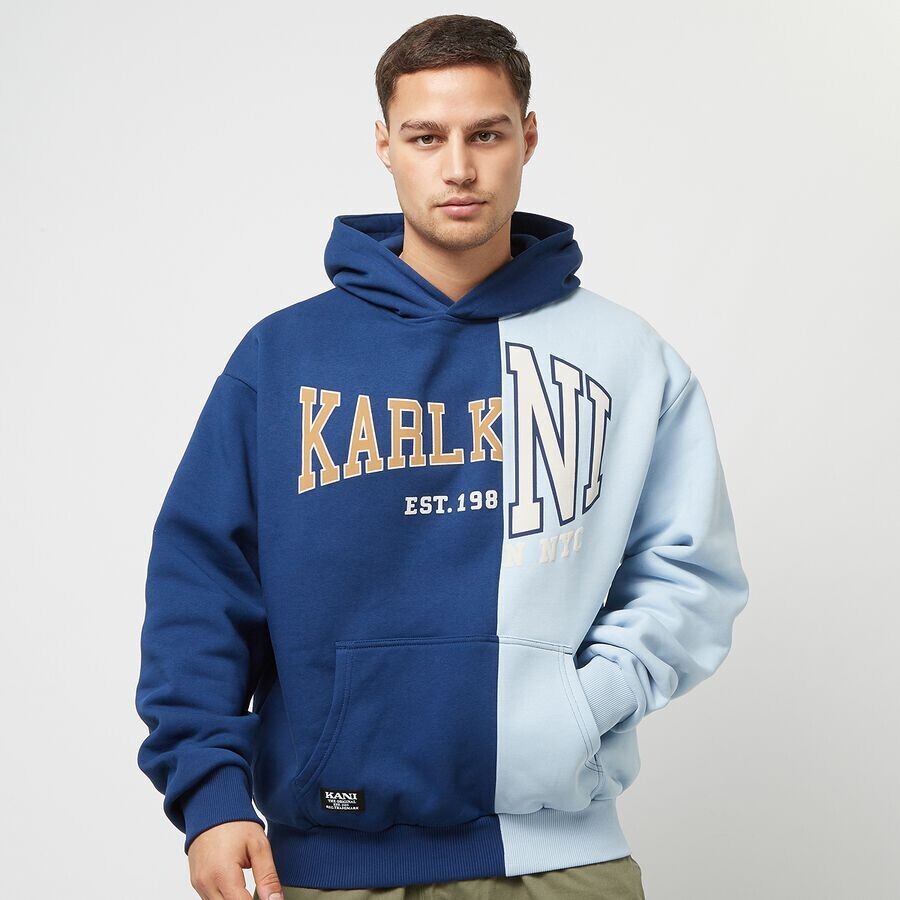

Тканая толстовка оверсайз с разрезом в стиле ретро Karl Kani, цвет navy/light blue