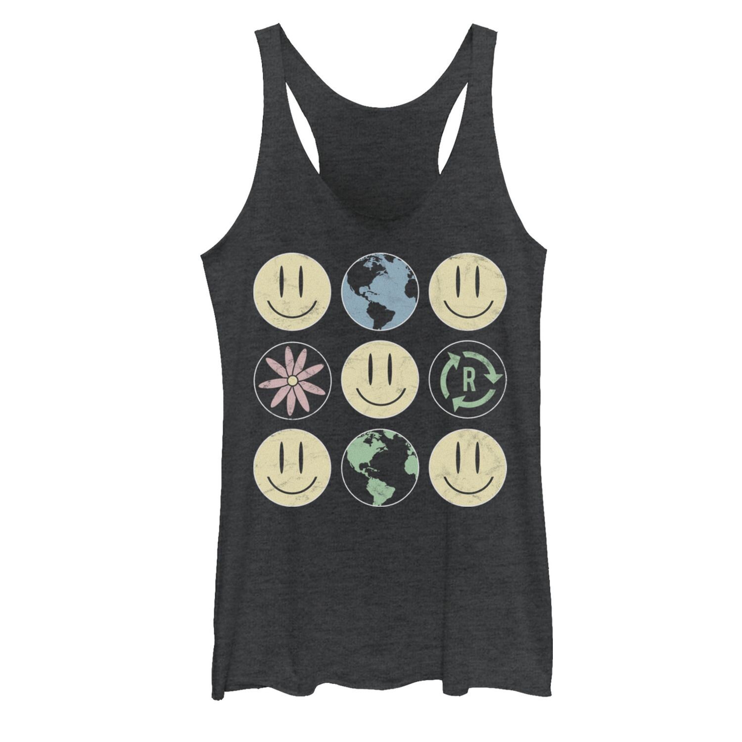 

Майка с графическим рисунком Smiley Eco Grid Earth для юниоров