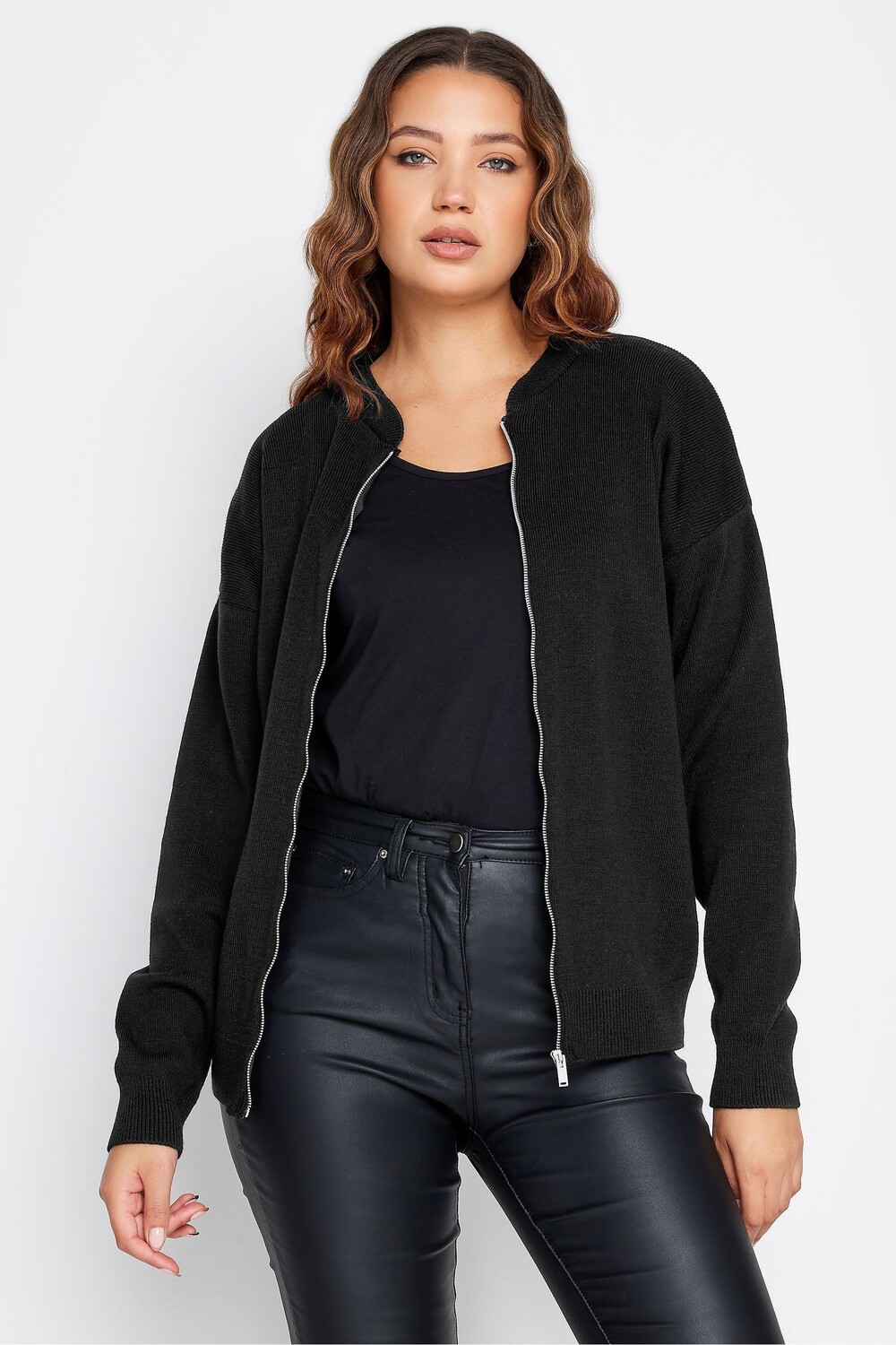 

Вязаный бомбер Long Tall Sally, черный