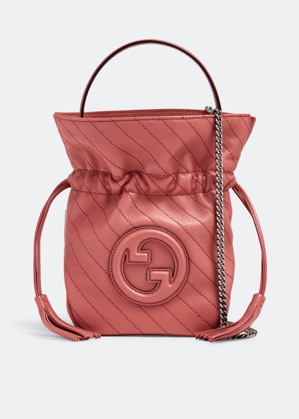 Сумка Gucci Blondie Mini Bucket, розовый