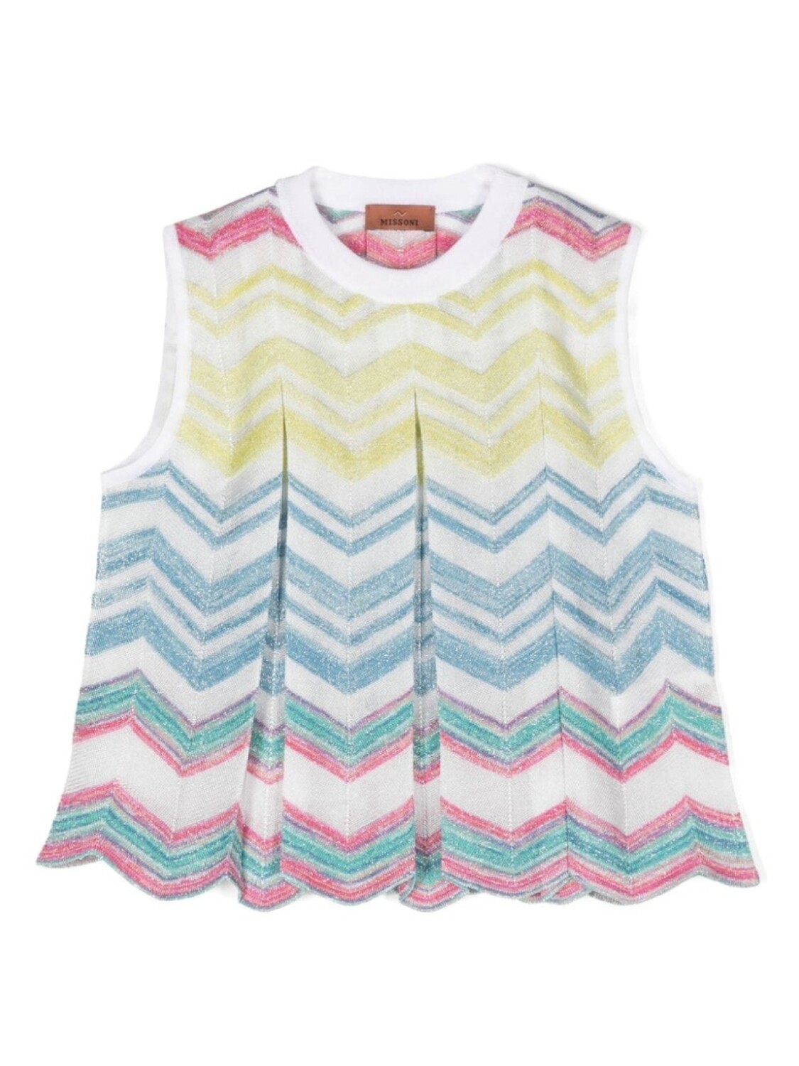 

Missoni Kids топ с узором зигзаг, синий