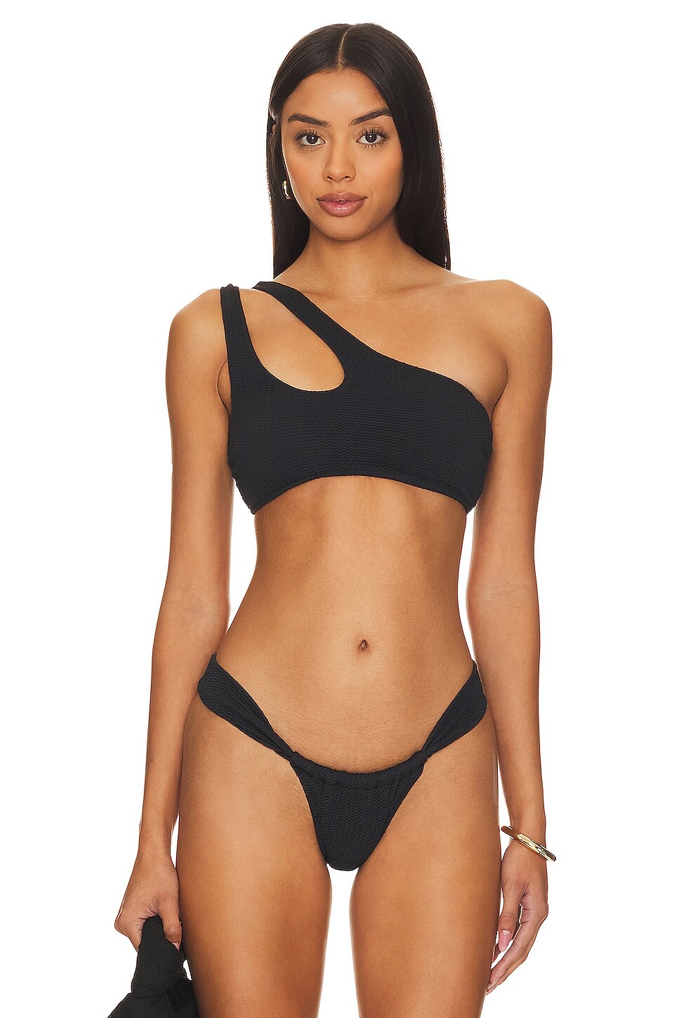 

Топ бикини Seafolly One Shoulder Keyhole, черный