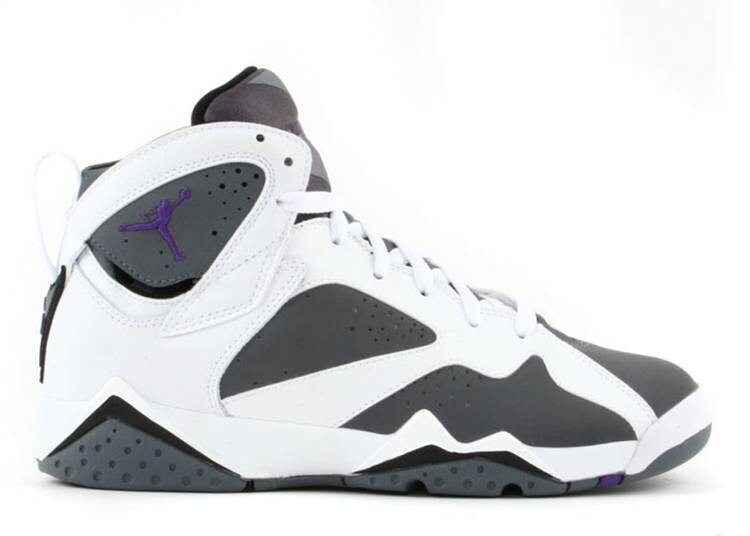 

Кроссовки AIR JORDAN 7 RETRO GS 'WHITE VARSITY PURPLE', белый