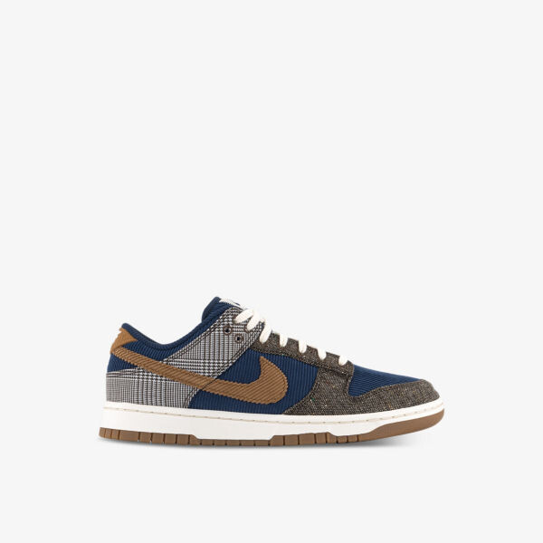 

Кожаные низкие кеды dunk low с фирменной вышивкой Nike, коричневый