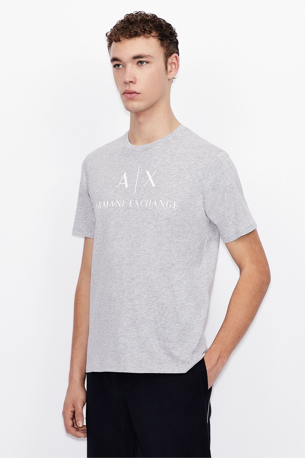 

Футболка с логотипом Armani Exchange, серый
