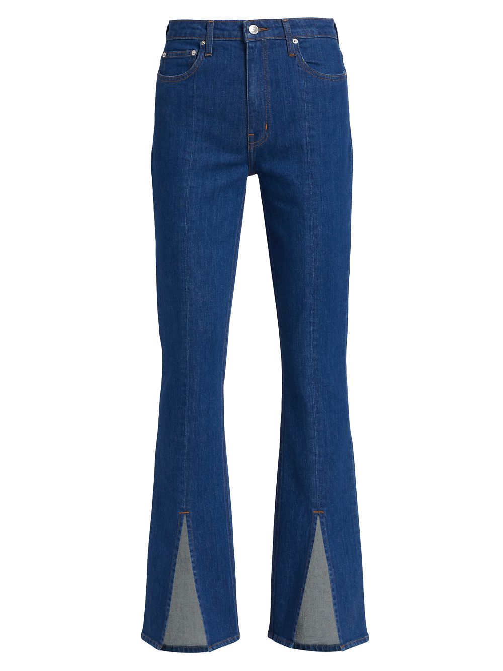 Расклешенные джинсы Lucia с высокой посадкой и разрезами Derek Lam 10 Crosby, синий