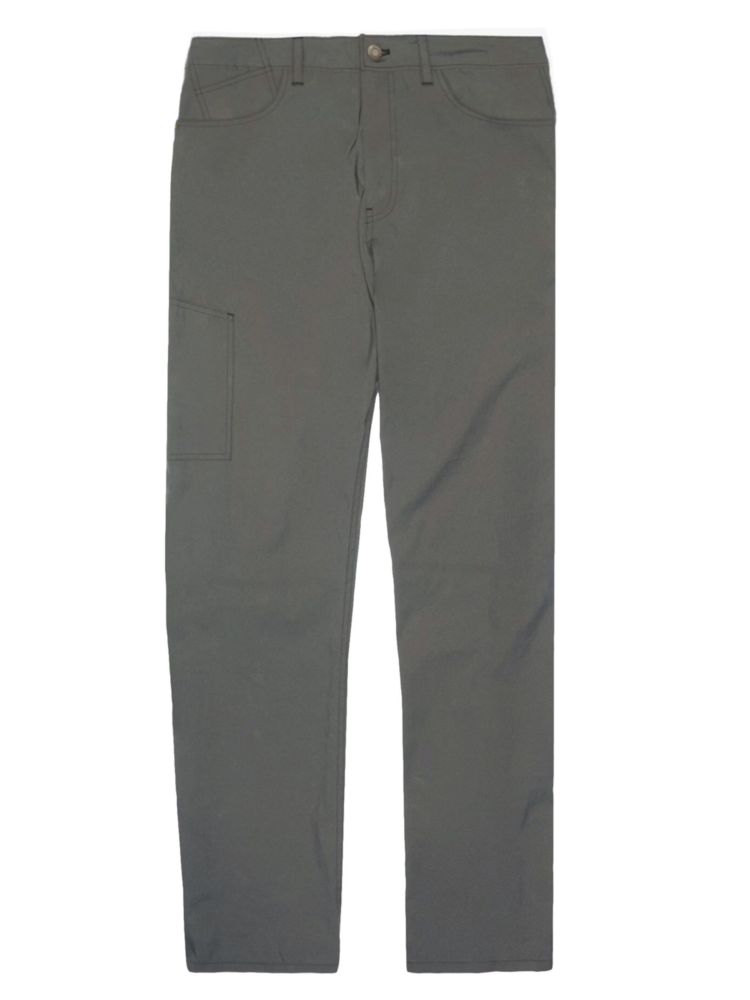 Светоотражающие брюки узкого кроя с 5 карманами Helmut Lang, серый