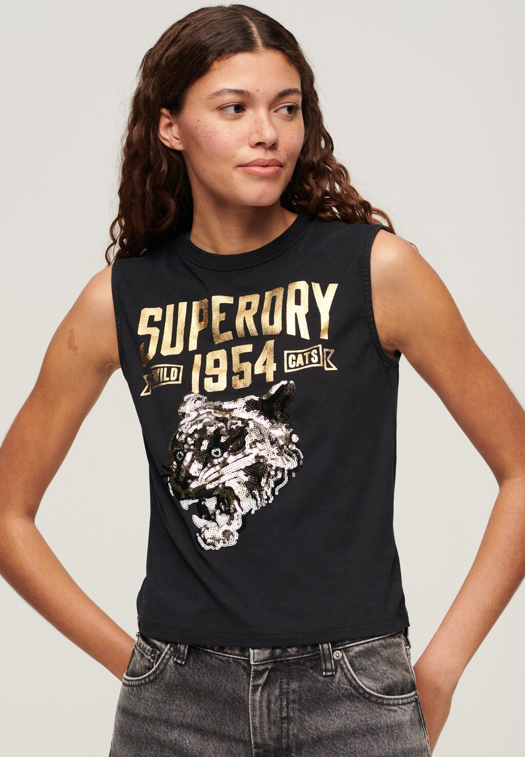 

Топ EMBELLISHED ARCHIVE TANK Superdry, черный