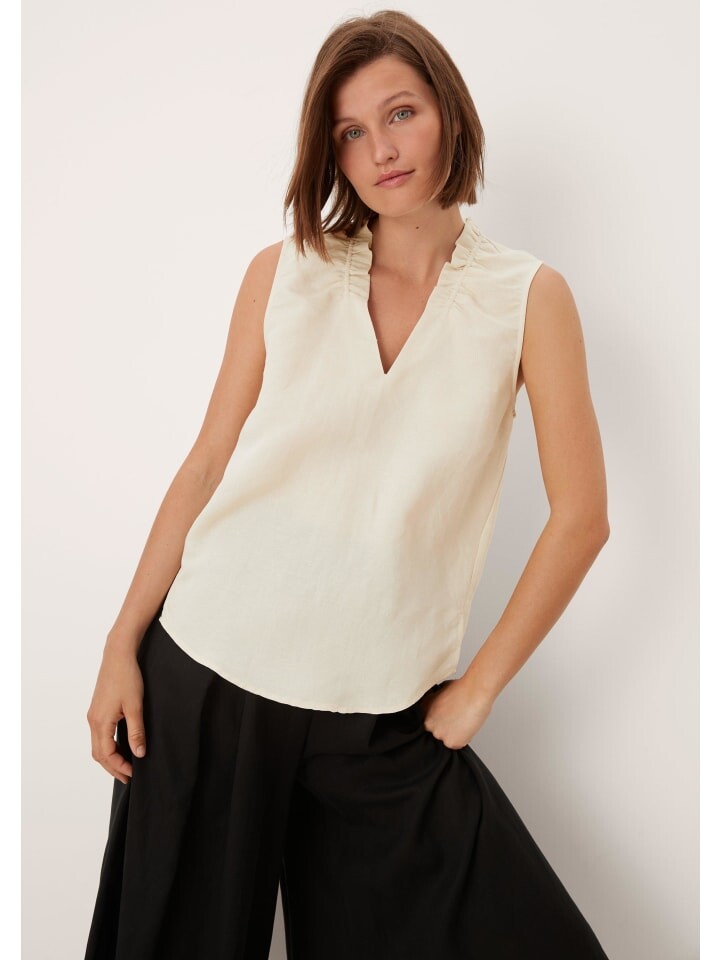 

Блуза sOliver BLACK LABEL ärmellos, желтый