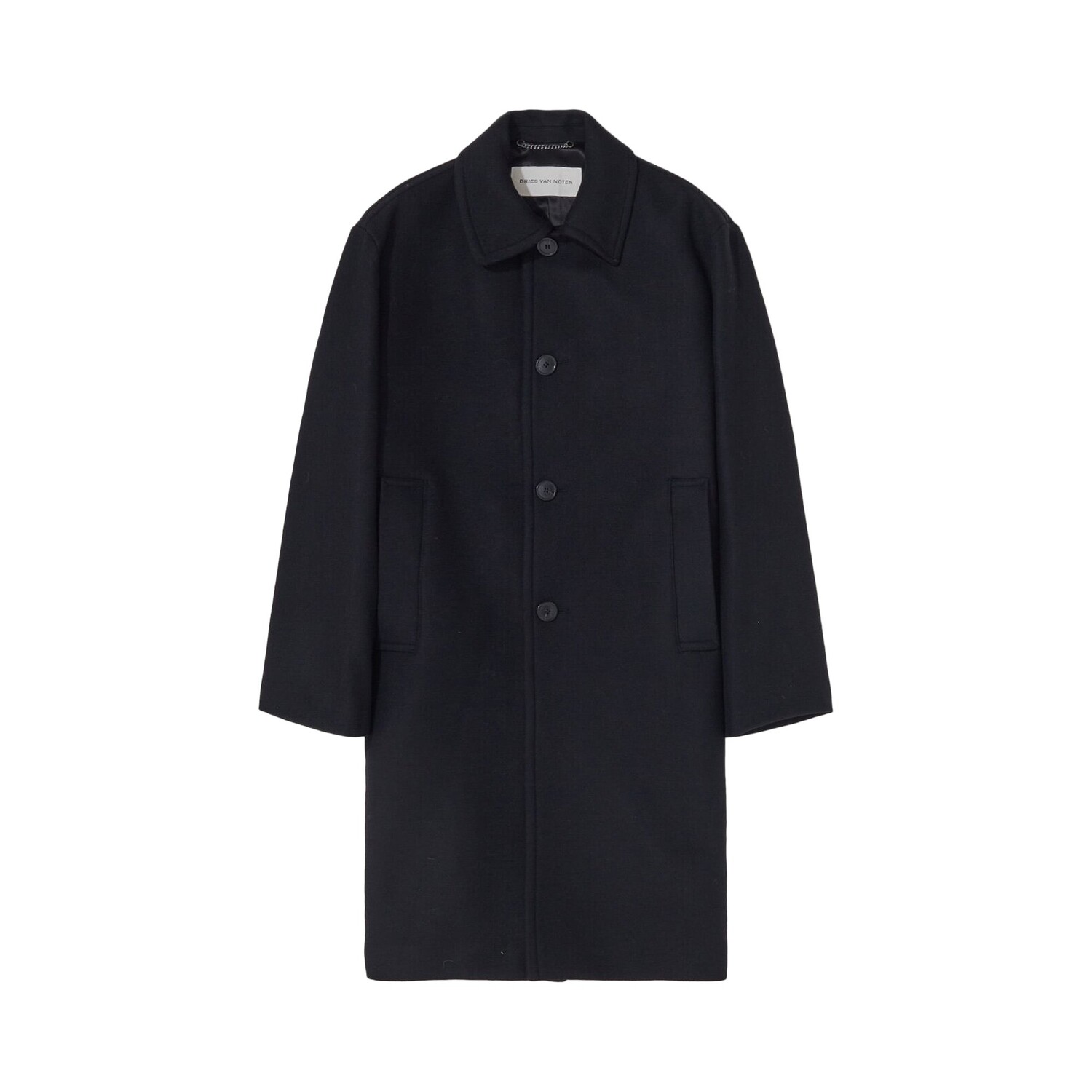 

Пальто из плотной шерсти и нейлона Dries Van Noten, цвет Черный