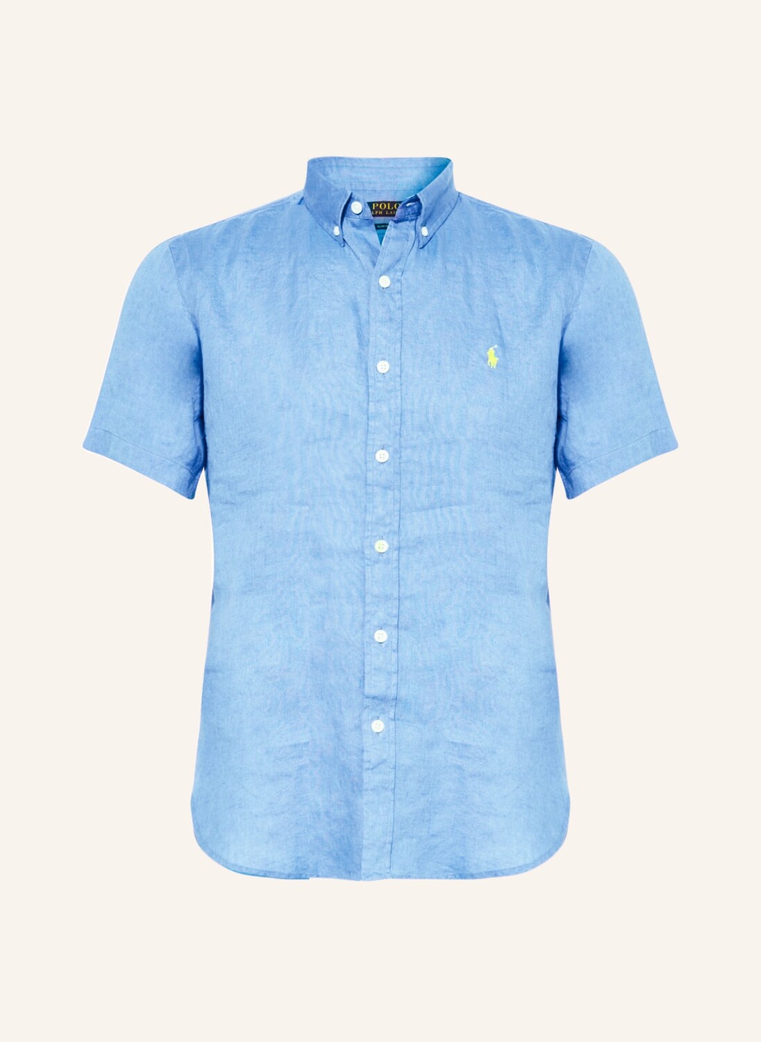 

Рубашка POLO RALPH LAUREN Kurzarm-Slim Fit aus Leinen, синий